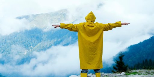 fashionable raincoat